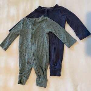 Cloud Island Kids Footies - Navy and Sage